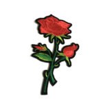 Улаан сарнай индүүддэг наалт - хэмжээ 7 x 13 см