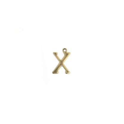 Гуулин шар төмөрлөг X үсэг зүүсгэл - хэмжээ 1 x 1.5 см - 5 ширхэг