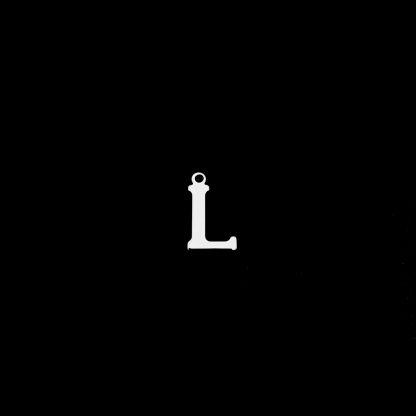 Мөнгөлөг төмөрлөг L үсэг зүүсгэл - хэмжээ 1 x 1.5 см - 5 ширхэг