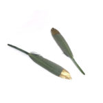 Алтлаг оройтой сааралдуу ногоон өд - 11 см урт - 2 ширхэг