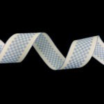 Цэнхэр дөрвөлжинтэй эрээн тууз - өргөн 25 мм