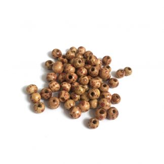 Бөөрөнхий эрээн модон мөхлөг - голч 9 мм - жин 11 г