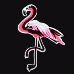 Улаан хүрэн ягаан хар ногоон алаг шувуу индүүддэг наалт - хэмжээ 9.5 x 13.5 см