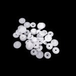 Цагаан хуванцар дугуй товчлуур - голч 10 мм - 10 ширхэг